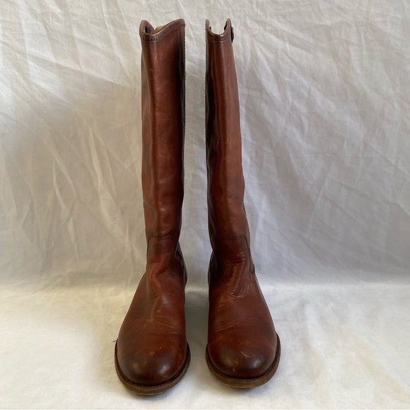 Frye Melissa 2-Button Cognac Leather Boot - Picture 3 of 12